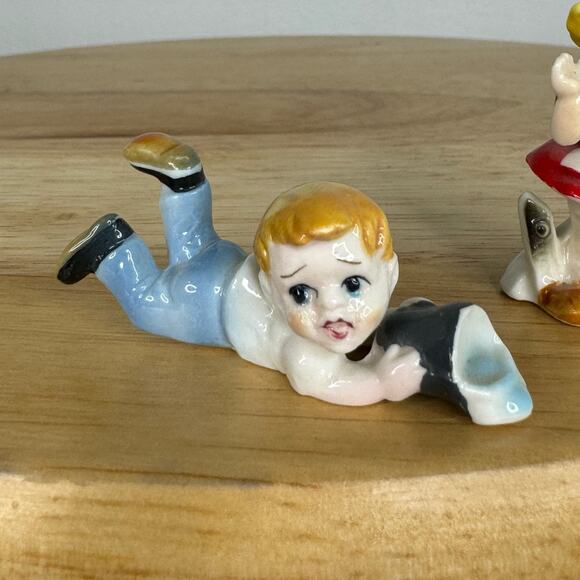 Vintage Bone China Jack and Jill Miniature Figurines - Picture 2 of 8